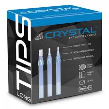 50 PEZZI CRYSTAL Tips monouso LONG ROUND