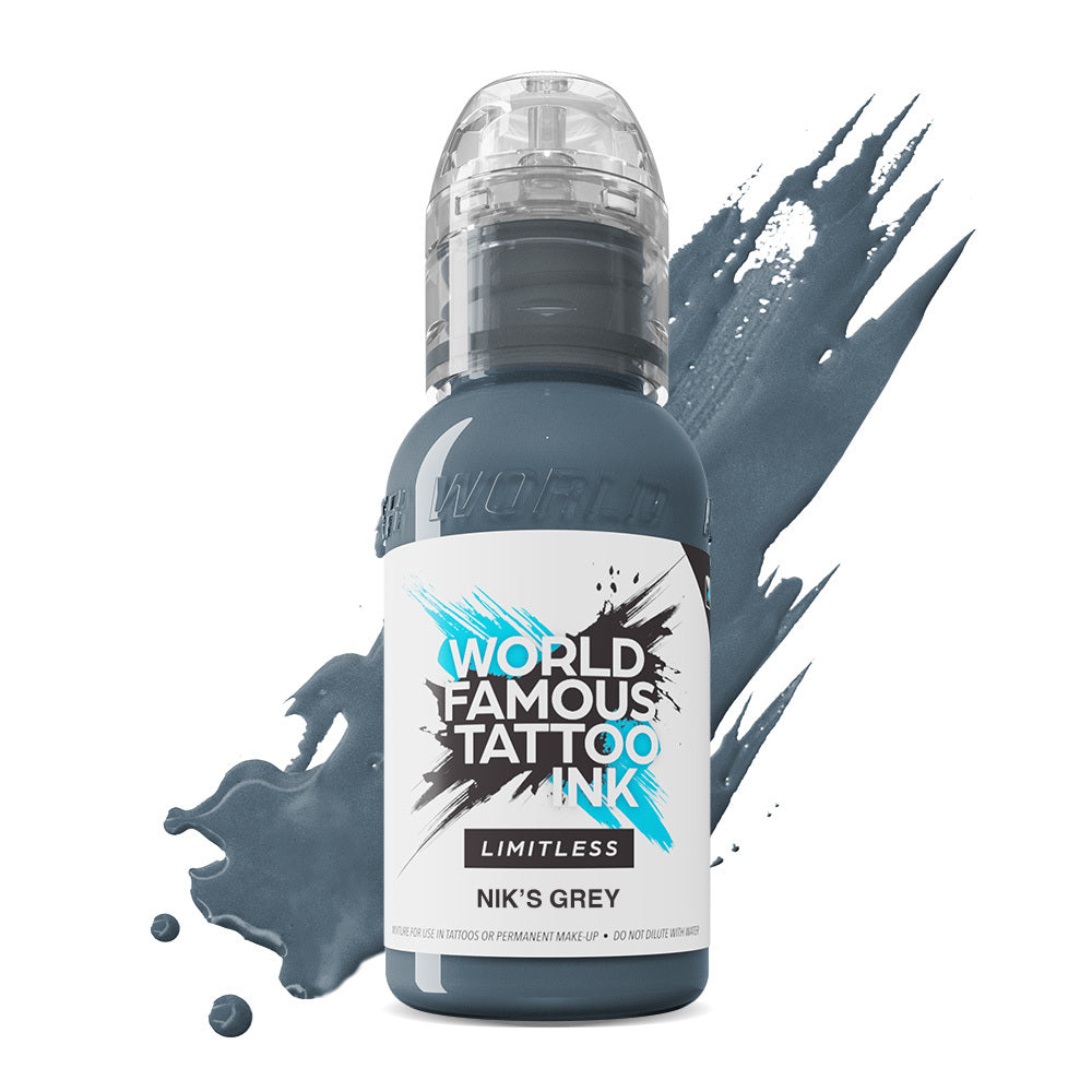 World Famous Limitless Tattoo Ink - Nik's Gray 30ml
