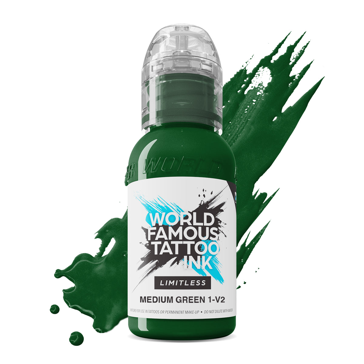 World Famous Limitless Tattoo Ink - Medium Green 1 V2 30ml
