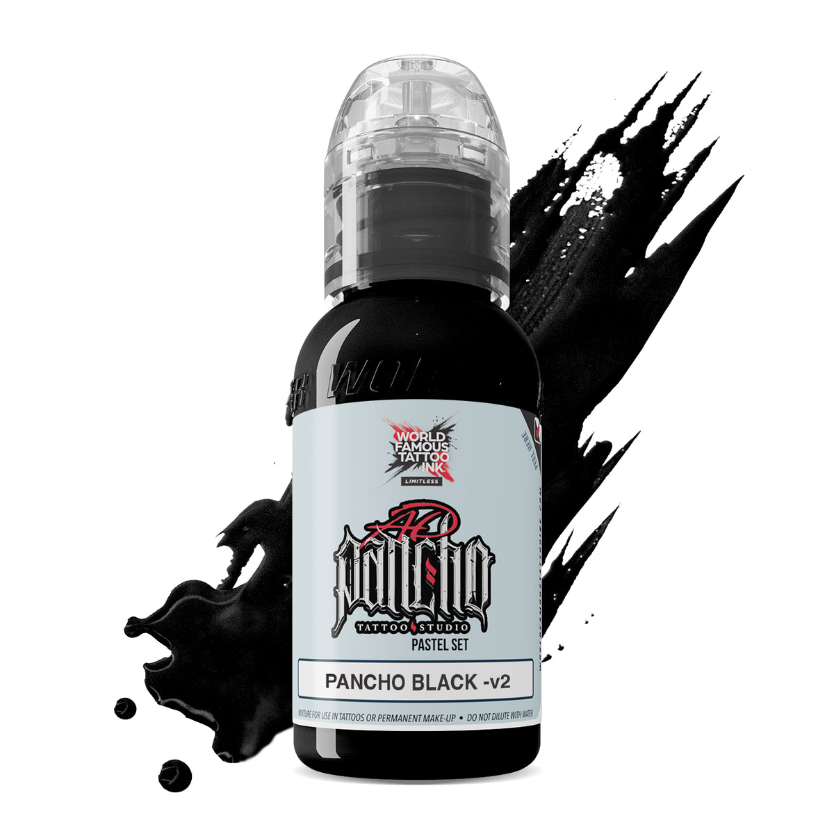 World Famous Limitless Tattoo Ink - Pancho Black v2 30ml