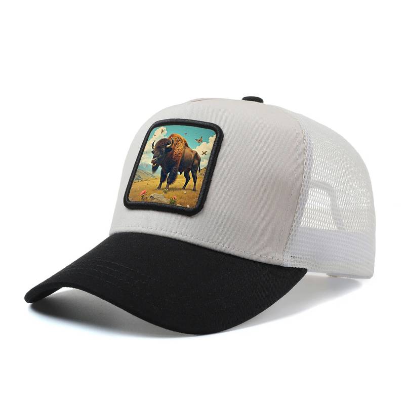 Cappellino da baseball da uomo e da donna "BUFALO E FIORI DI CAMPO"