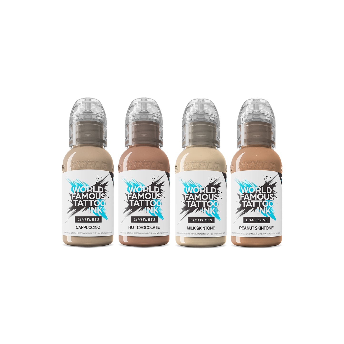 World Famous Limitless Tattoo Ink - Santucci Skin Tone Set - 4x 30 ml