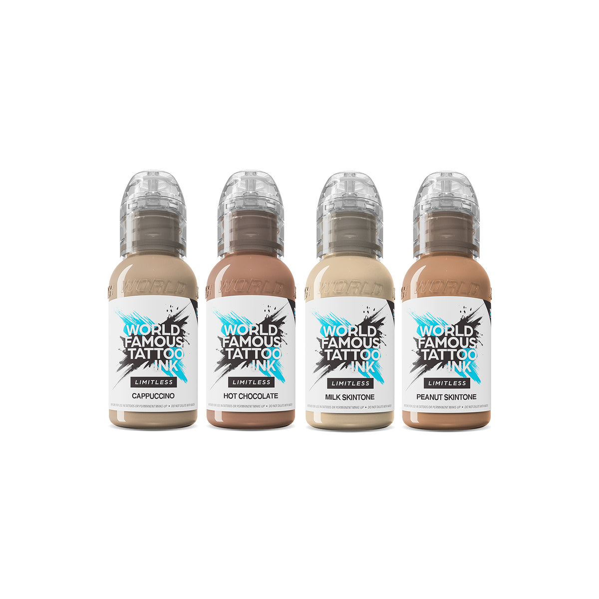 World Famous Limitless Tattoo Ink - Santucci Skin Tone Set - 4x 30 ml