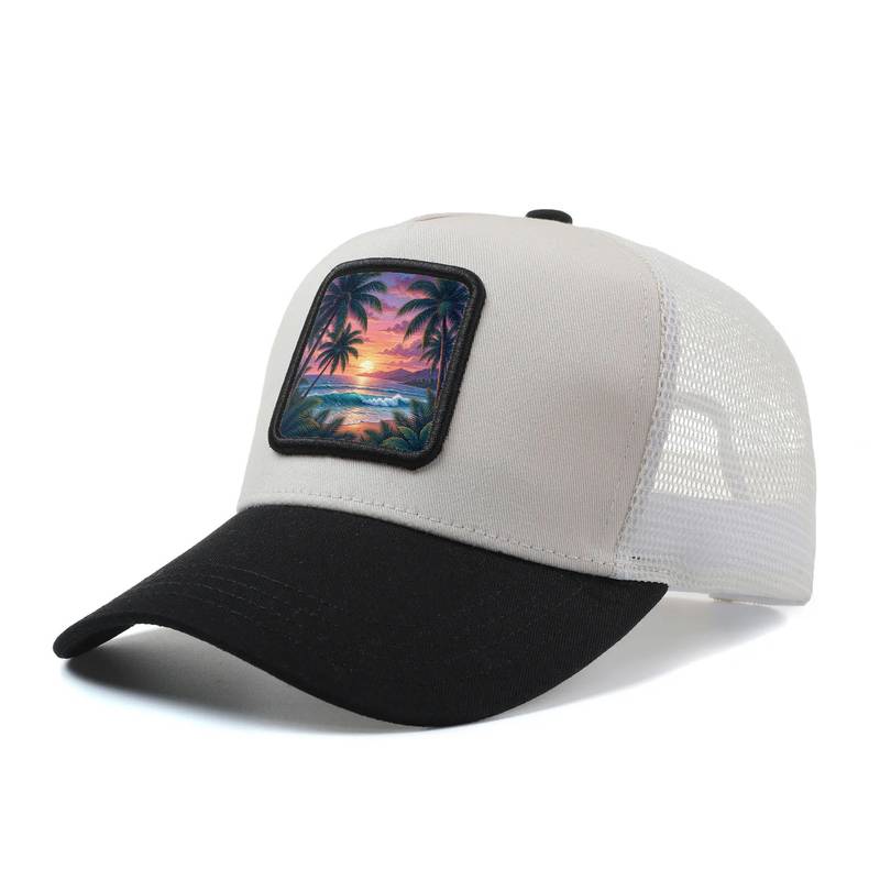 Cappellino da baseball da uomo e da donna "TRAMONTO TROPICALE"