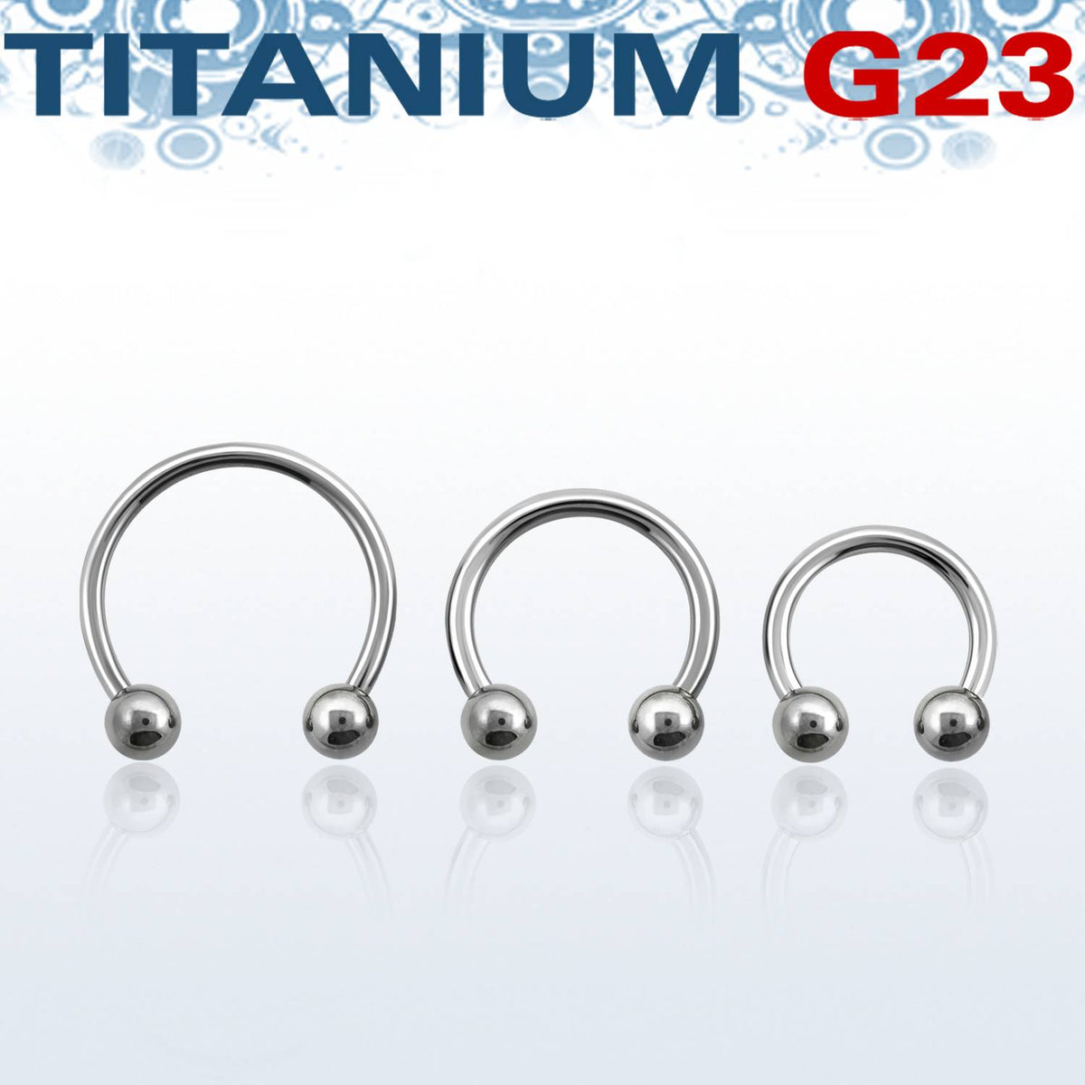Barbel Circular in TITANIO G23 spessore 1,2mm a 1,6mm pallina da 3mm