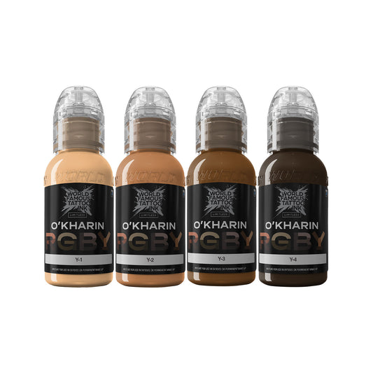 World Famous Limitless Tattoo Ink - Sasha O'Kharin RGBY Yellow Set - 4x 30 ml - 4x 30 ml