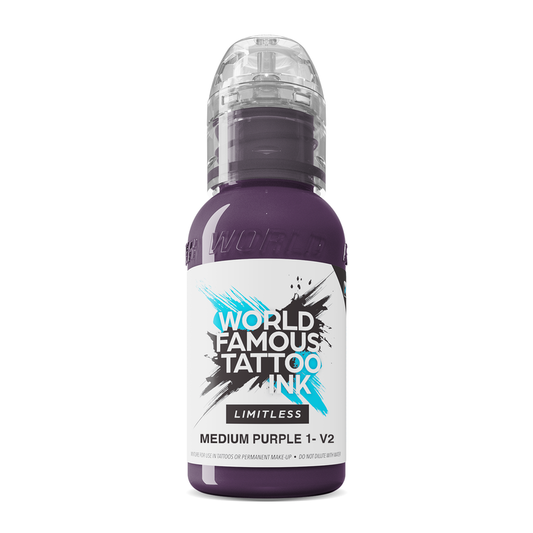 World Famous Limitless Tattoo Ink - Medium Purple 1 V2 30ml