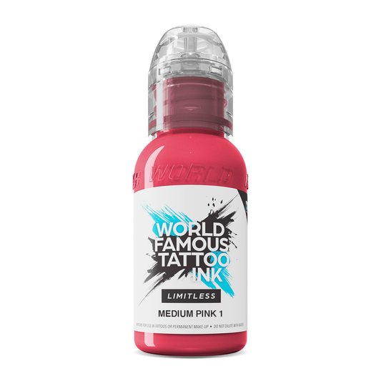 World Famous Limitless Tattoo Ink - Medium Pink 1 30ml