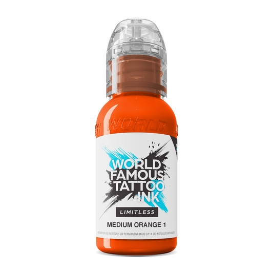 World Famous Limitless Tattoo Ink - Medium Orange 1 30ml