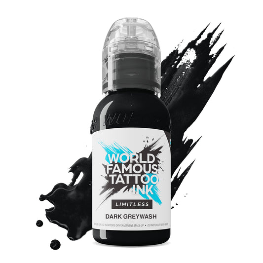 World Famous Limitless Tattoo Ink - Limitless Dark Grey Wash 30ml