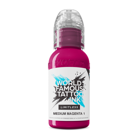 World Famous Limitless Tattoo Ink - Medium Magenta 1 30ml