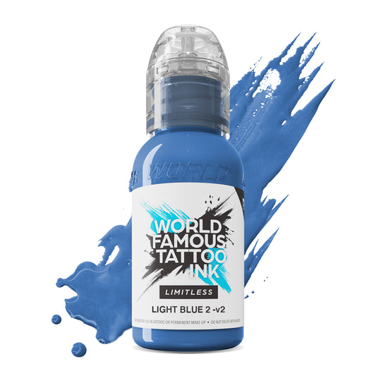 World Famous Limitless Tattoo Ink - Light Blue 2 v2 30ml