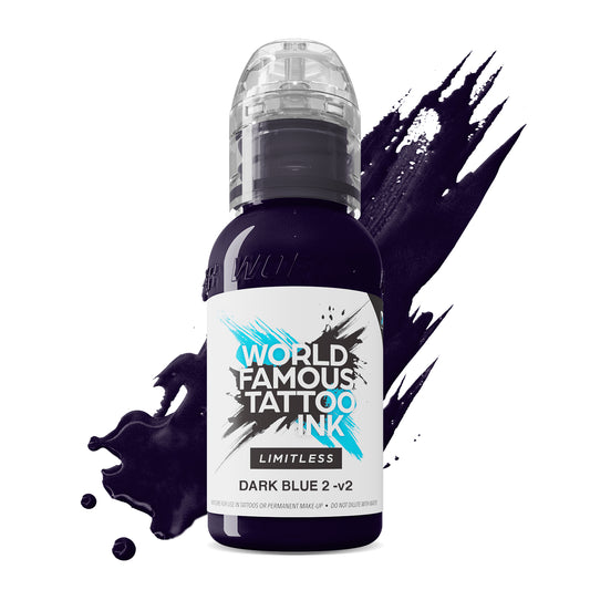 World Famous Limitless Tattoo Ink - Dark Blue 2 v2 30ml