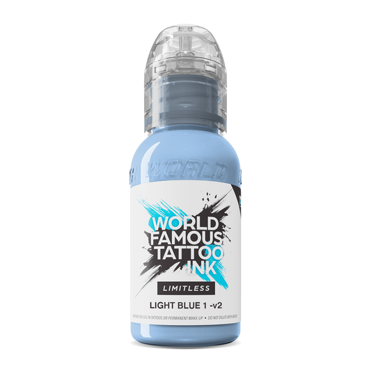 World Famous Limitless Tattoo Ink - Light Blue 1 v2 30ml