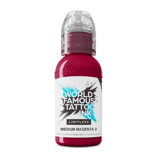 World Famous Limitless Tattoo Ink - Medium Magenta 2 30ml