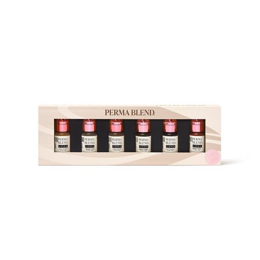 SET Perma Blend Luxe PMU Ink (SET Ready Dark, Ready Darkest, Ready Mod, Ready Medium, Ready Blonde,  Ready Ash) 15ml
