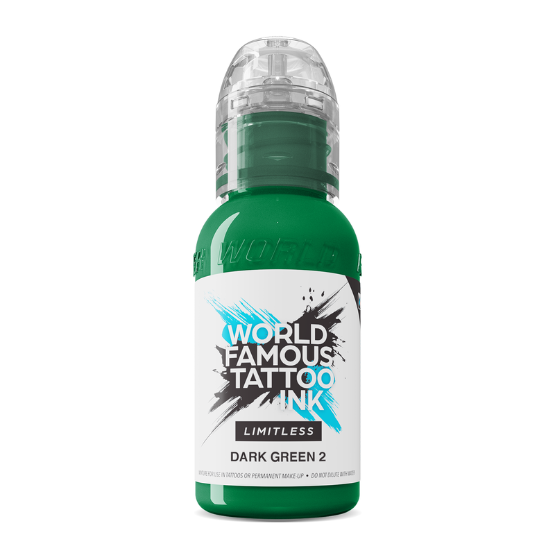 World Famous Limitless Tattoo Ink - Dark Green 2 30ml