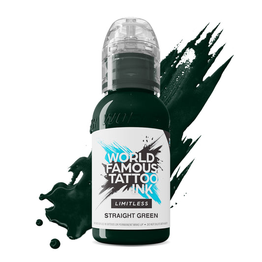 World Famous Limitless Tattoo Ink - Straight Green 30ml