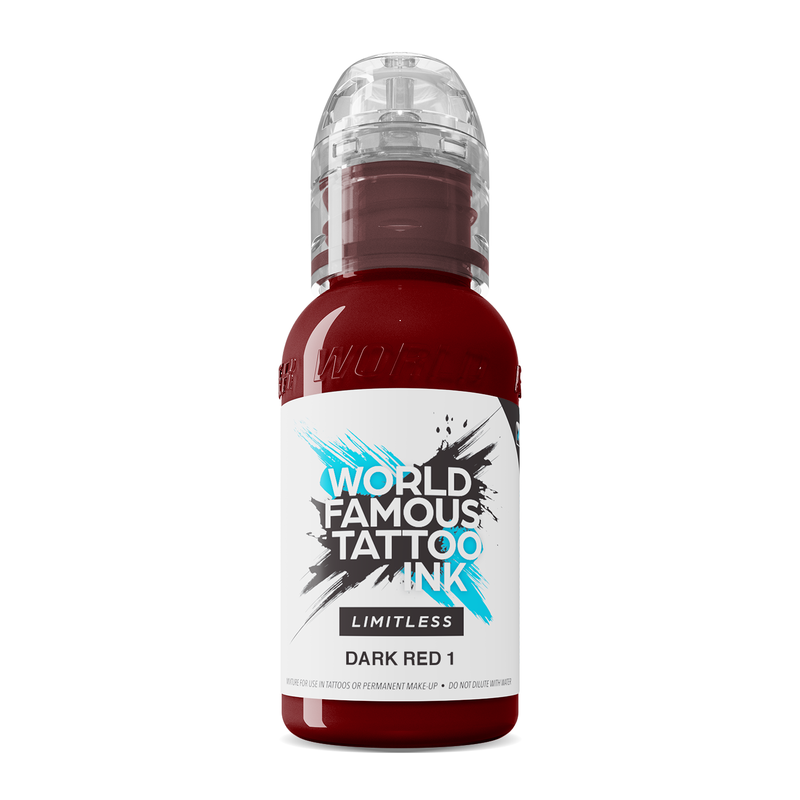 World Famous Limitless Tattoo Ink - Dark Red 1 30ml