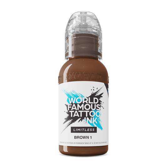 World Famous Limitless Tattoo Ink - Brown 1 30ml