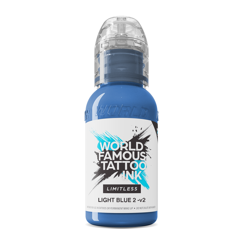 World Famous Limitless Tattoo Ink - Light Blue 2 v2 30ml