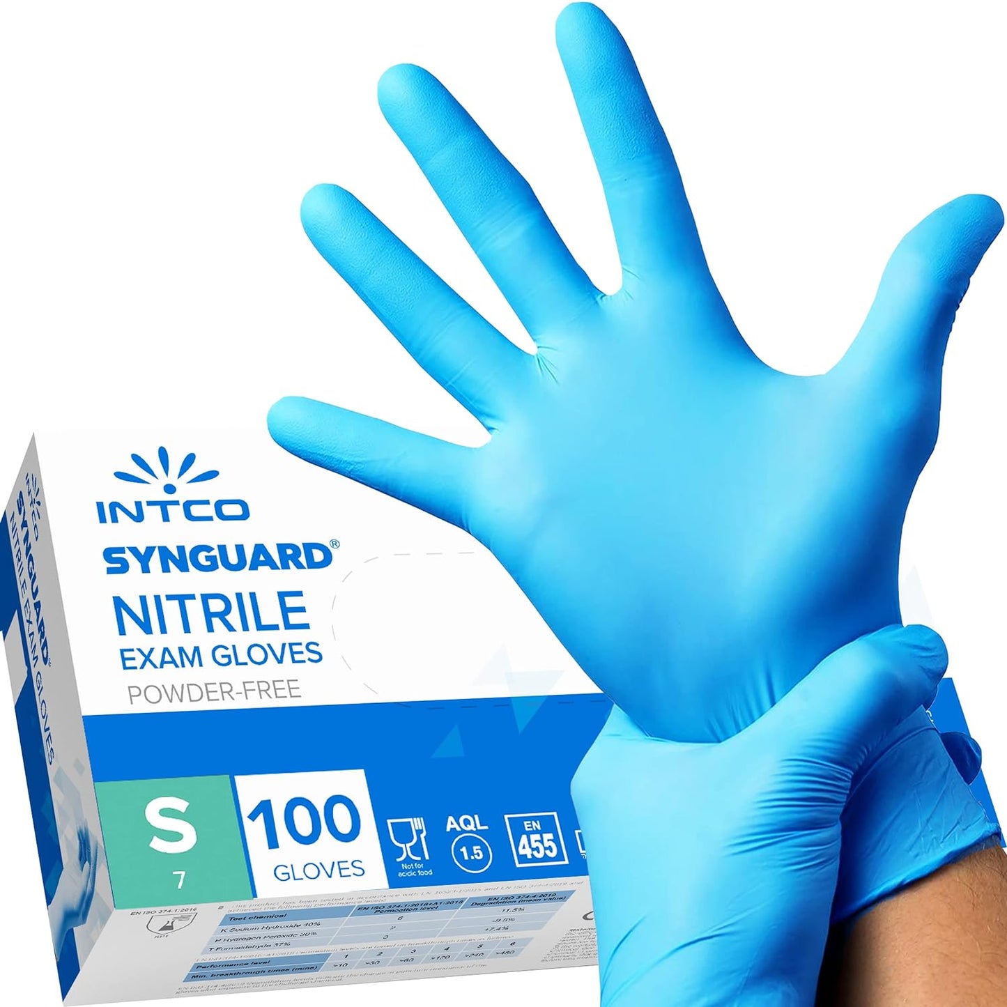 GUANTI in NITRILE Uso medico senza polvere tg S scatole da 100pz