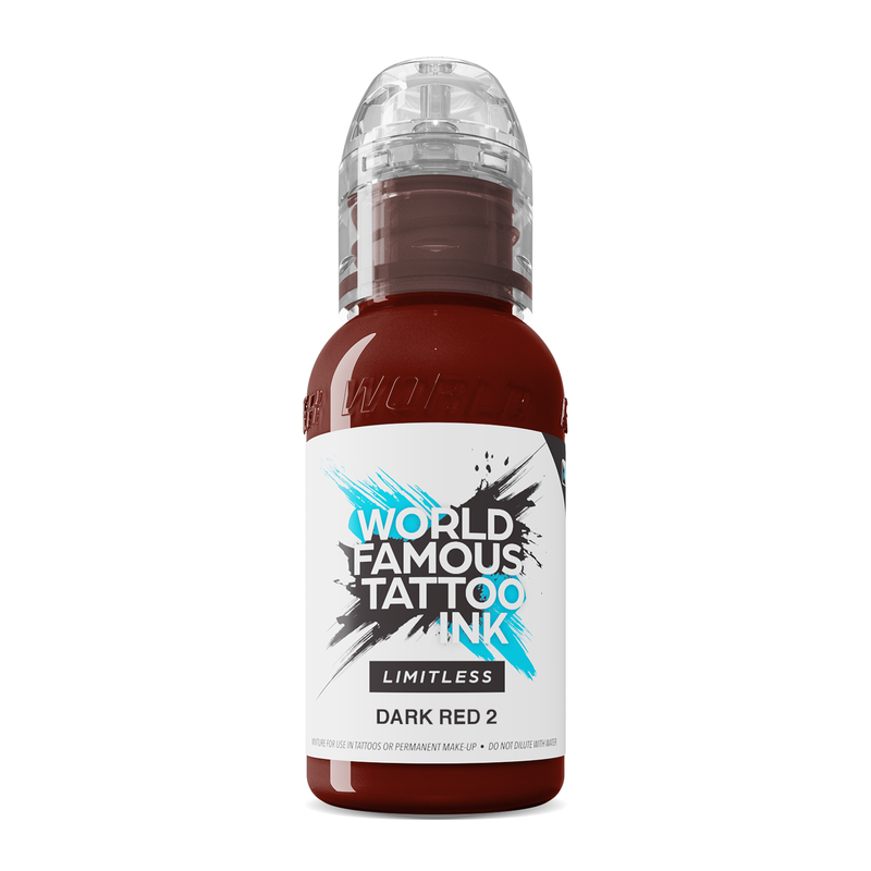 World Famous Limitless Tattoo Ink - Dark Red 2 30ml