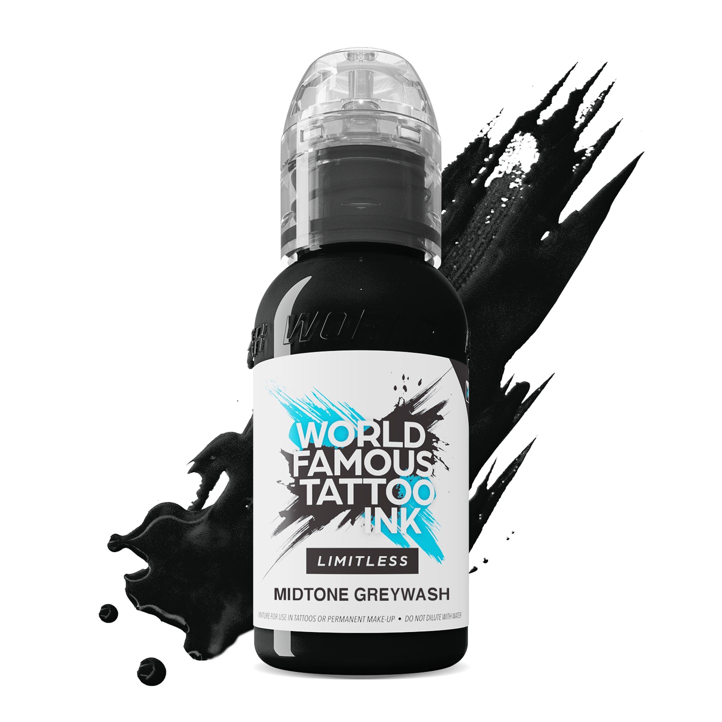 World Famous Limitless Tattoo Ink - Limitless Midtone Grey Wash 30ml