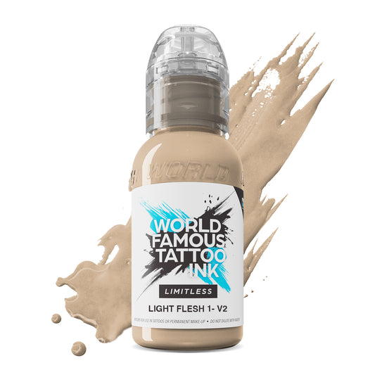 World Famous Limitless Tattoo Ink - Light Flesh 1 V2 30ml