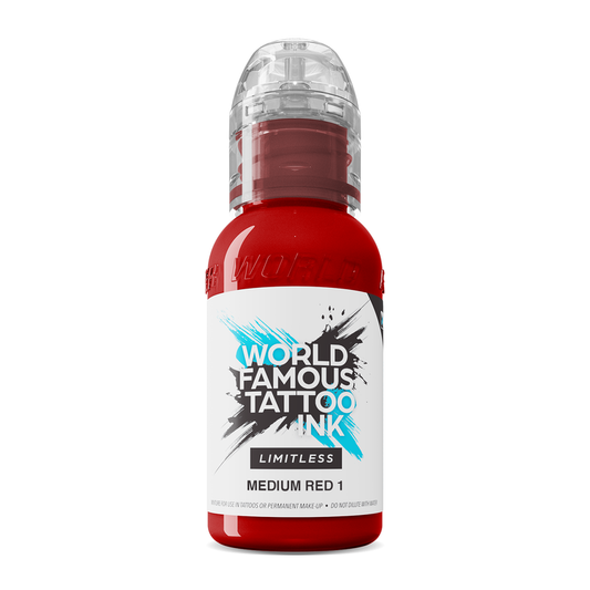 World Famous Limitless Tattoo Ink - Medium Red 1 30ml