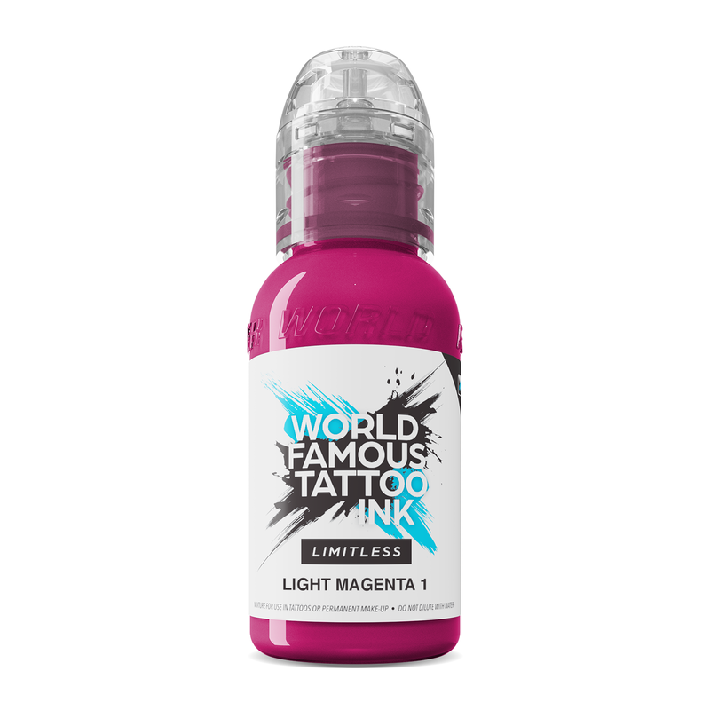 World Famous Limitless Tattoo Ink - Light Magenta 1 30ml