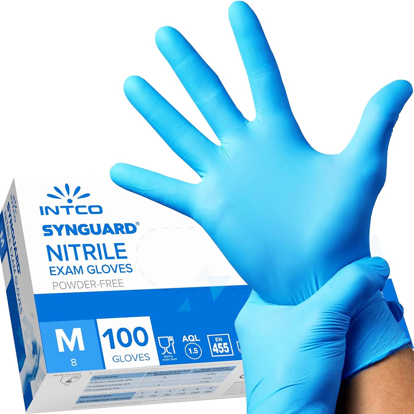 GUANTI in NITRILE Uso medico senza polvere tg M scatole da 100pz