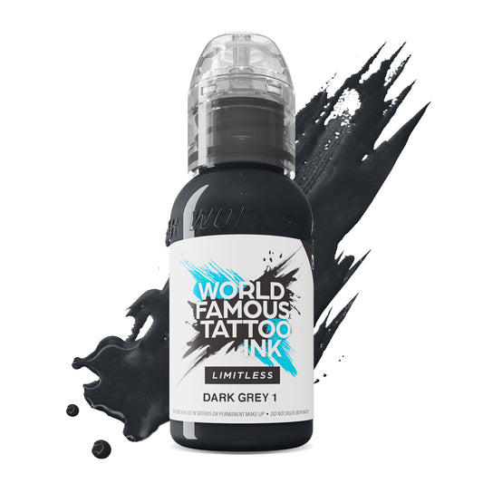 World Famous Limitless Tattoo Ink - Dark Grey 1 30ml