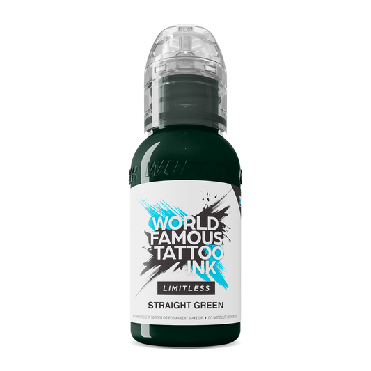 World Famous Limitless Tattoo Ink - Straight Green 30ml