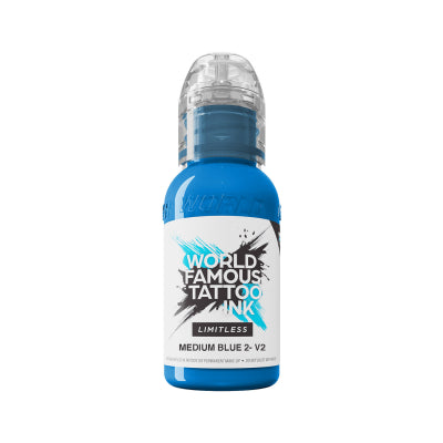 World Famous Limitless Tattoo Ink - Medium Blue 2 v2 30ml